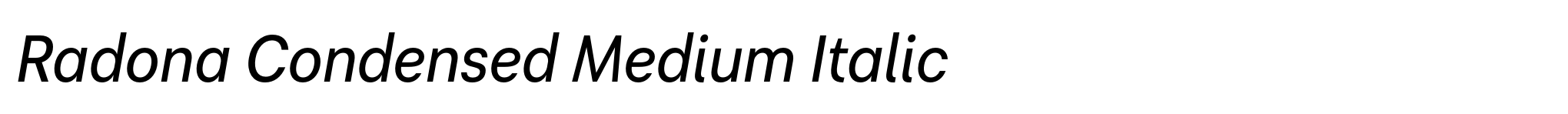 Radona Condensed Medium Italic image